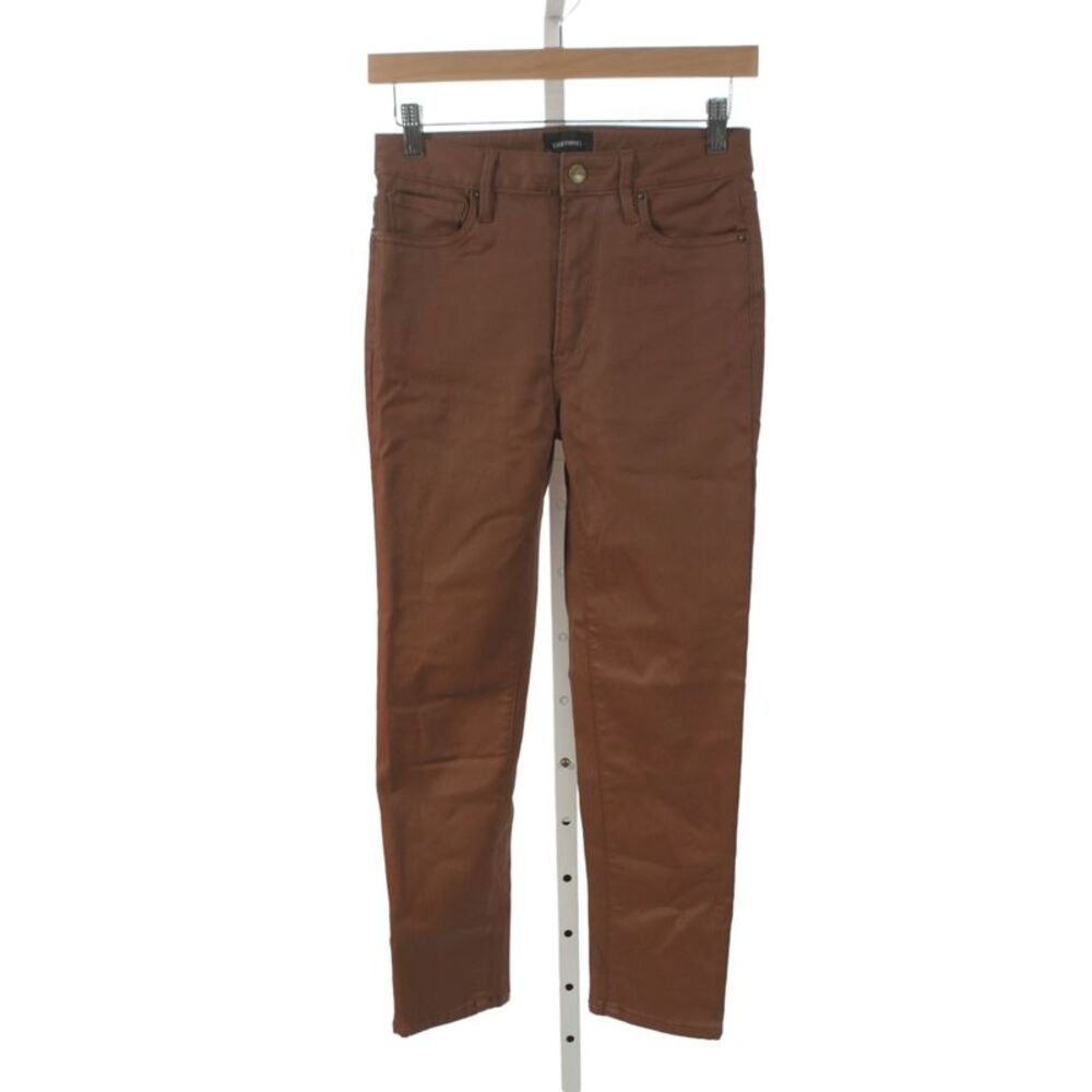 Driftwood Women Skinny Brown Jeans Nylon Mid Rise Size 25